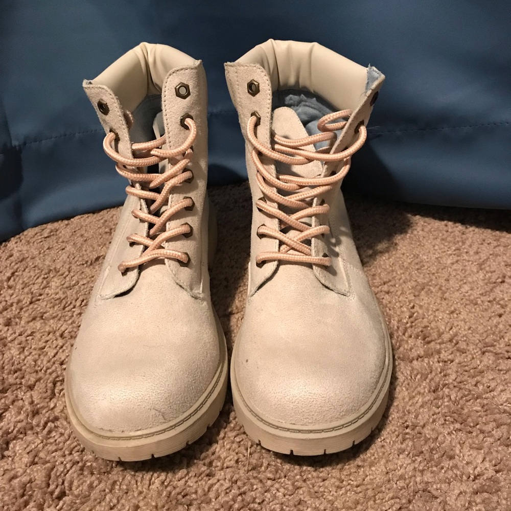 Rock Candy faux suede “work boots”